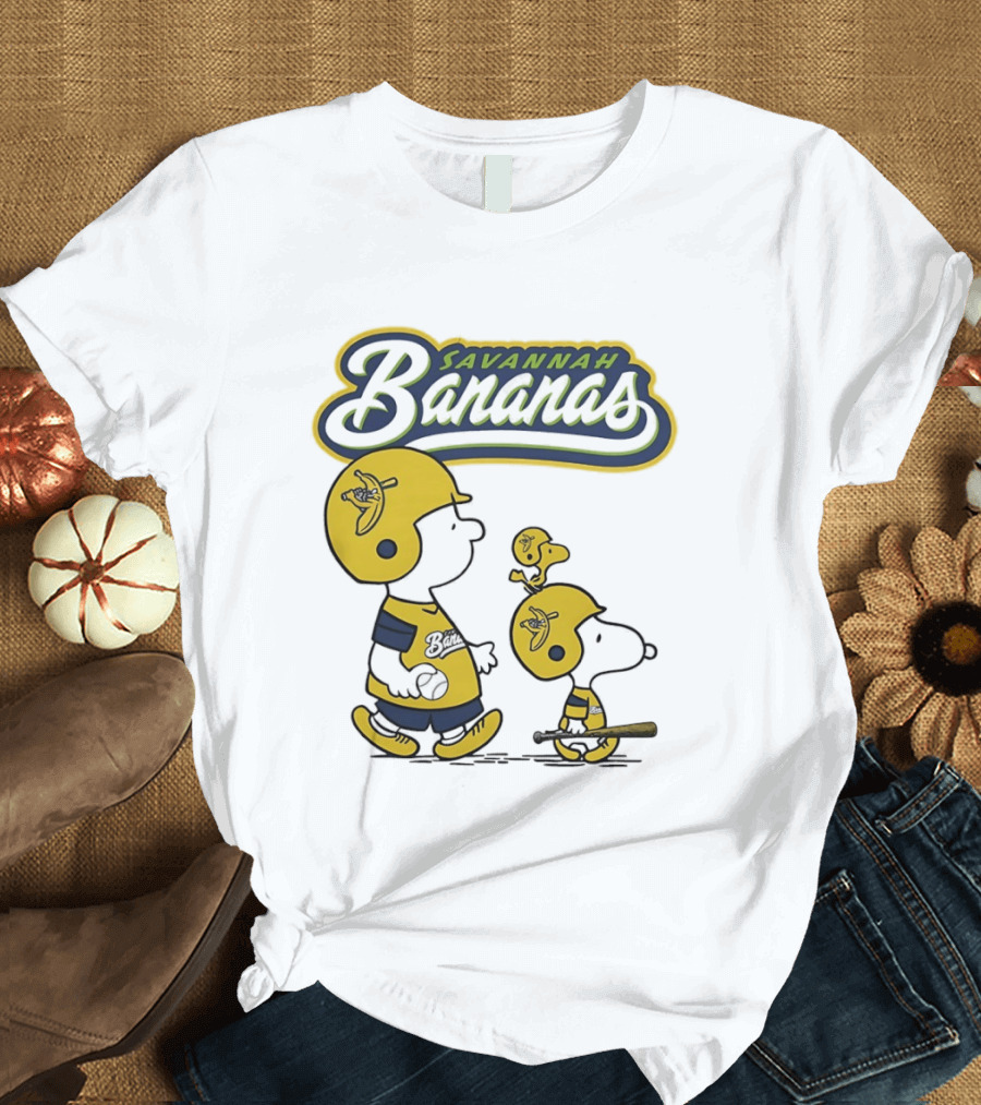 Savannah Bananas Peanuts Characters Baseball T-Shirt