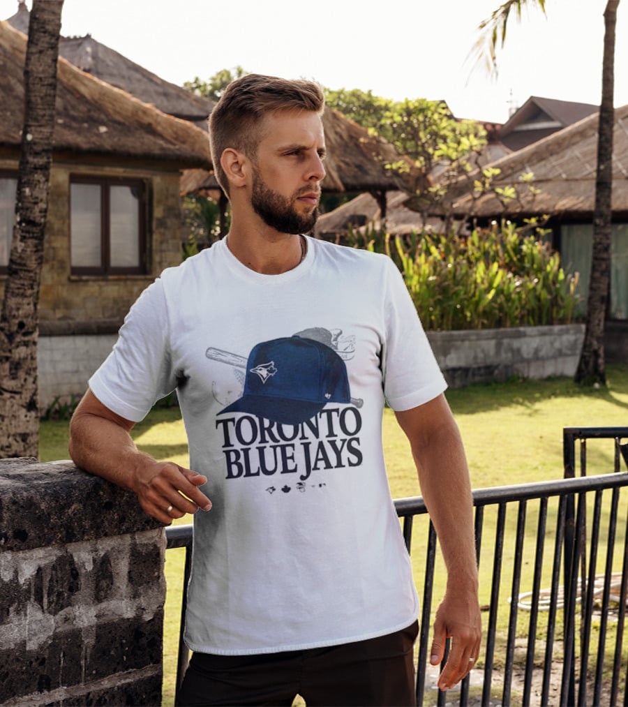 Toronto Blue Jays Baseball Cap And Bat Motif '47 T-Shirt
