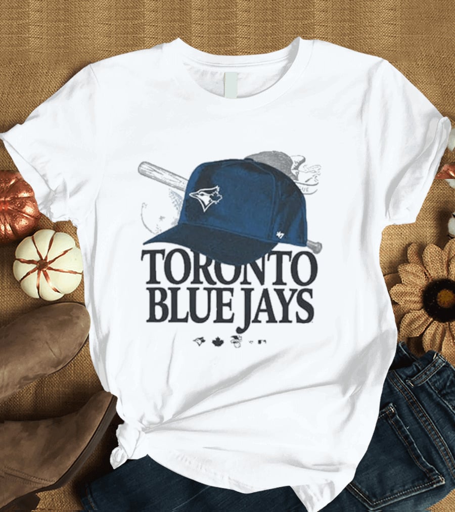 Toronto Blue Jays Baseball Cap And Bat Motif '47 T-Shirt