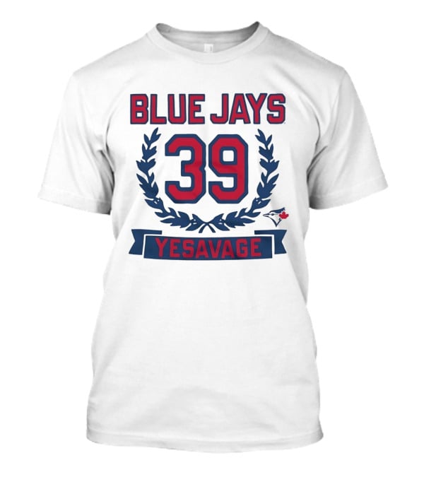 Blue Jays 39 Yesavage Wreath Toronto Rookie T-Shirt