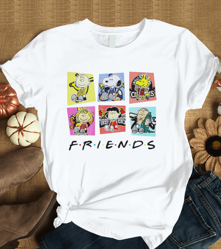 Savannah Bananas Ball Friends Characters Peanuets Firefighters Crocs T-Shirt