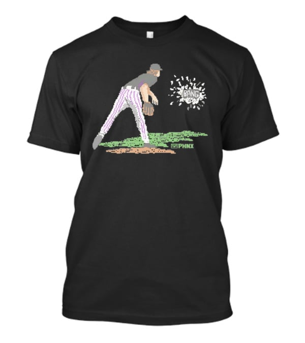Arizona Diamondbacks PHNX 16 Bit Pixel Baseball Player Bang T-Shirt