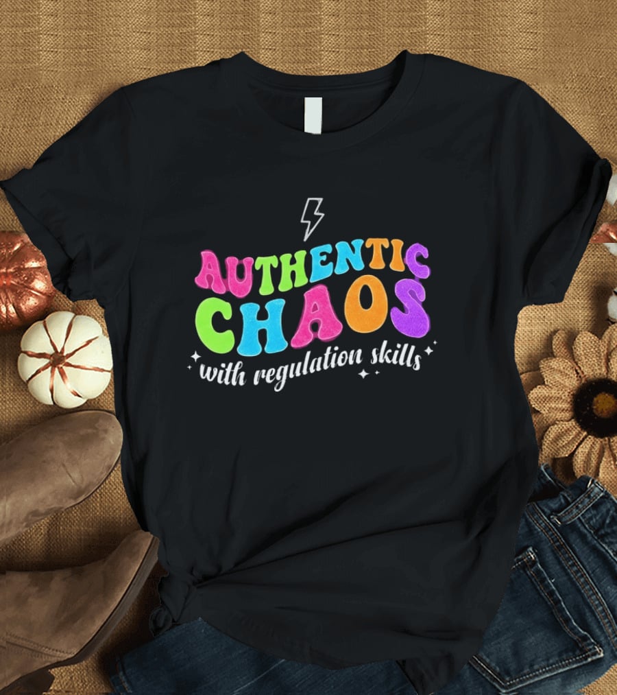 Authentic Chaos Colorful Lightning Regulation Skills T-Shirt