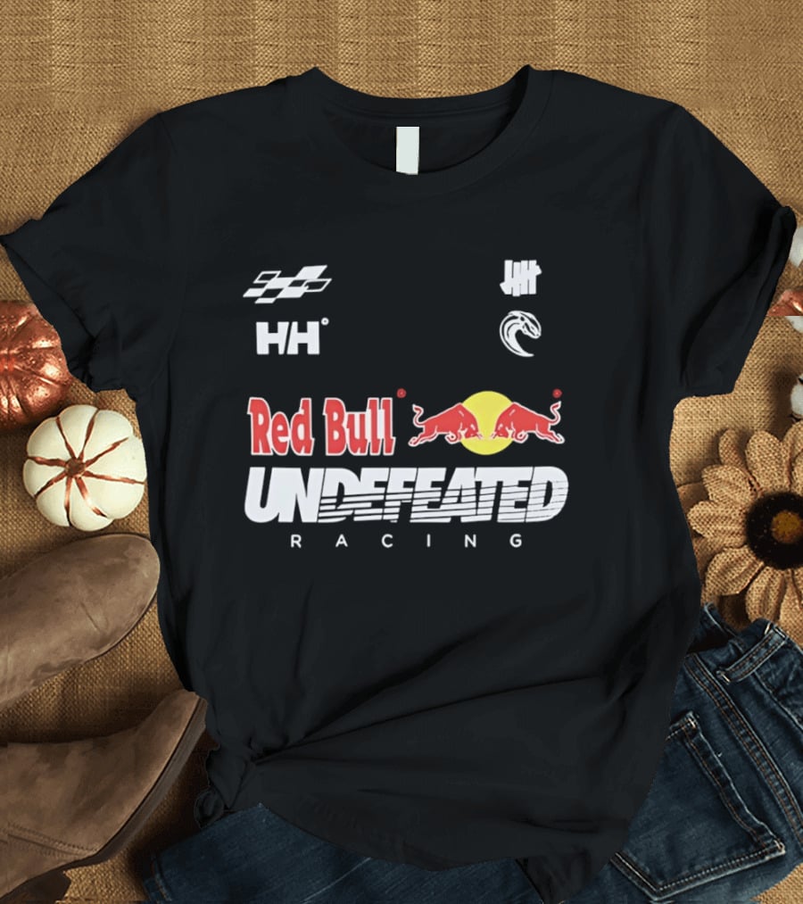 Red Bull Undefeated Racing Helly Hansen Collaboration Checkered Flags T-Shirt