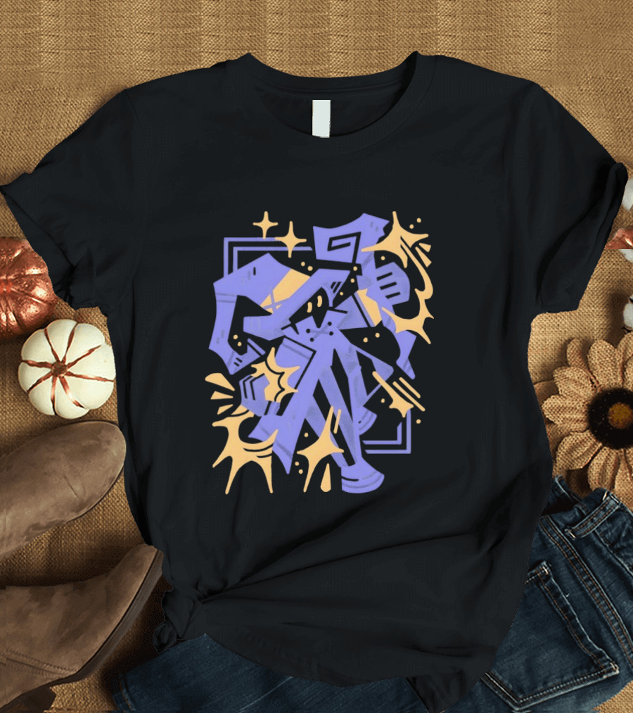 Final Fantasy Flare Abstract Geometric Graphic Explosion T-Shirt
