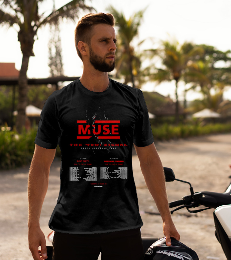 Muse The Wow Signal North American Tour 2026 Venue Dates Mack Minn Eddie Wright T-Shirt