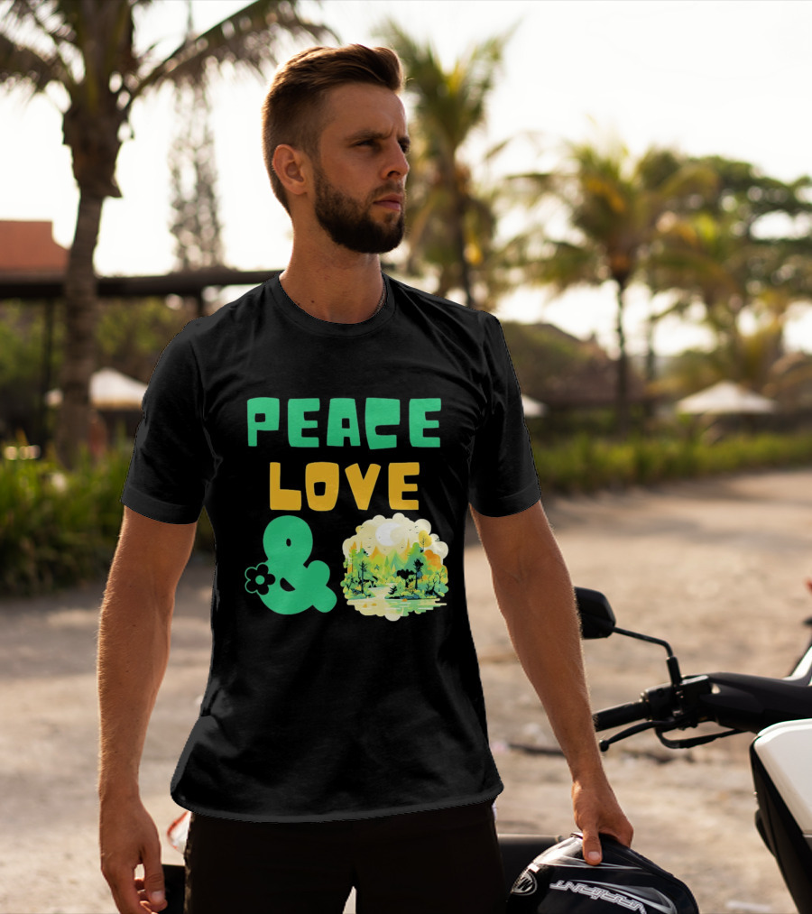 Peace Love And Nature Scenic Forest Scene T-Shirt