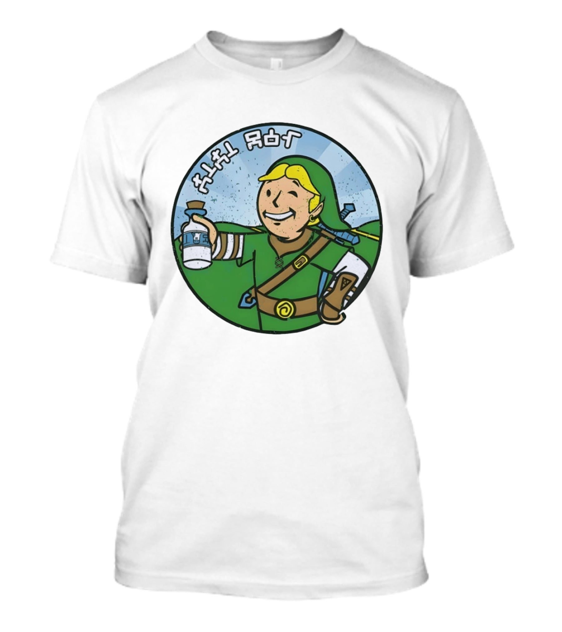 The Legend Of Zelda Link And Fallout Vault Boy T-Shirt