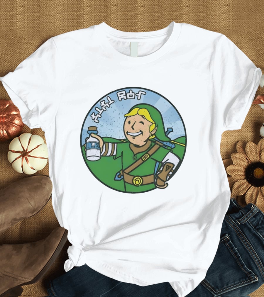 The Legend Of Zelda Link And Fallout Vault Boy T-Shirt
