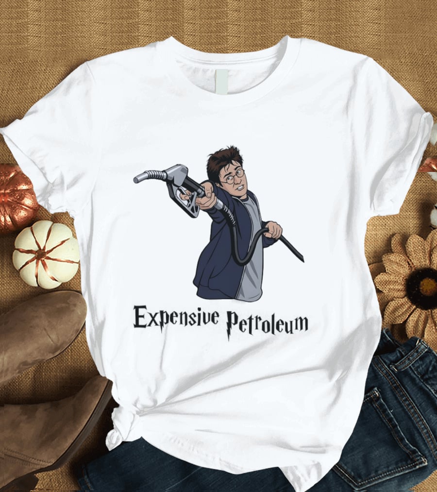 Expensive Petroleum Man Holding Gas Pump Nozzle T-Shirt