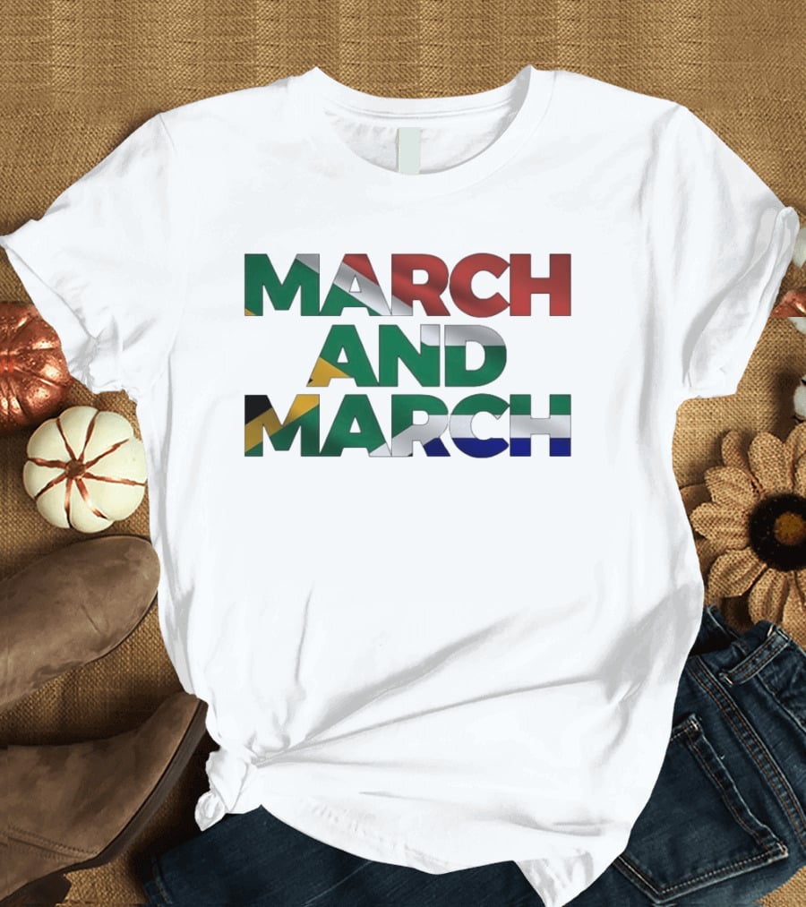 March And March South African Flag T-Shirt