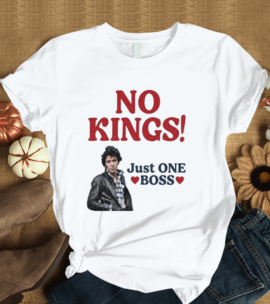 No Kings Just One Boss Leather Jacket T-Shirt