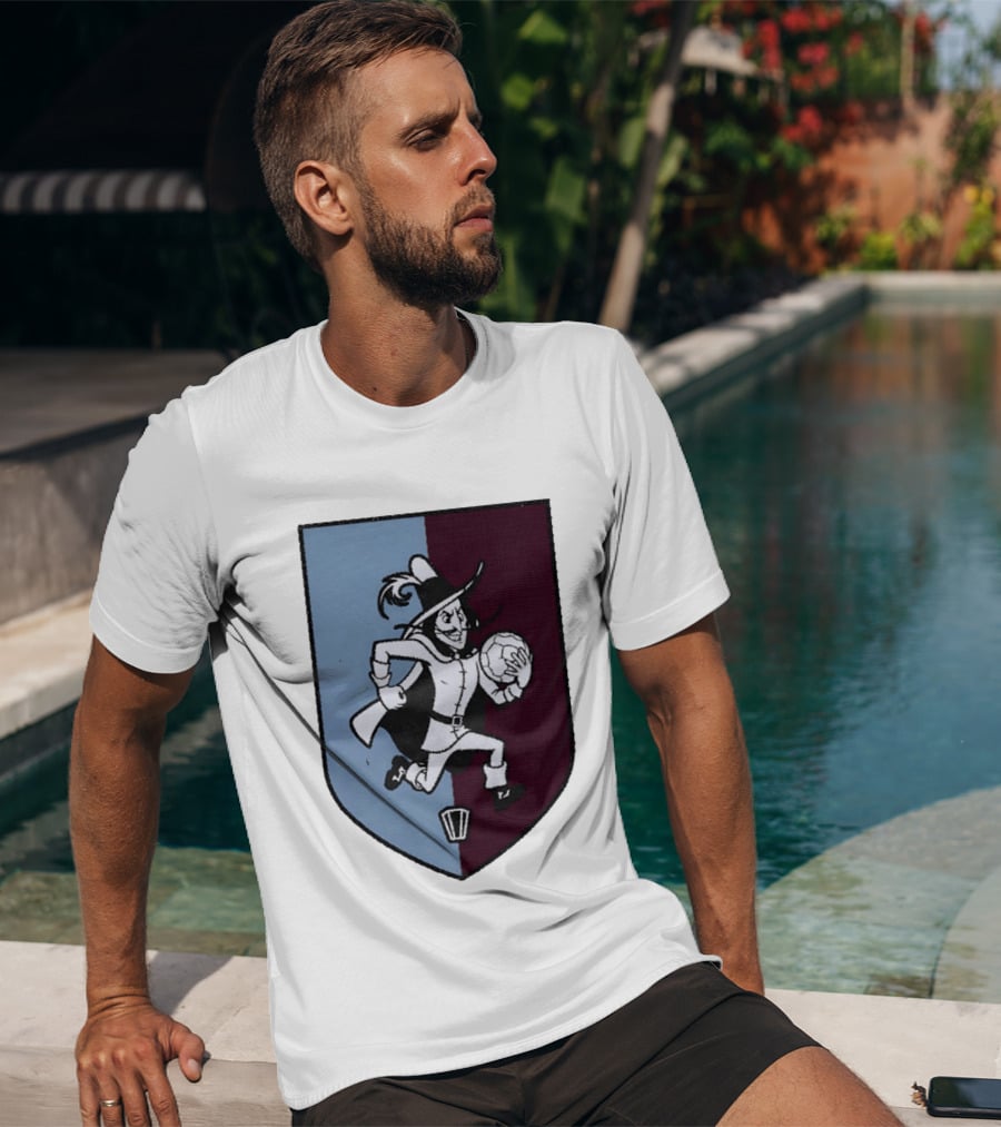 The Villan Football Mascot With Ball And Shield T-Shirt