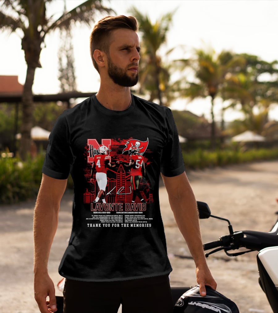 Lavonte David Nebraska Huskers Tampa Bay Buccaneers Thank You For The Memories T-Shirt