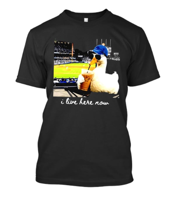 I Live Here Now Goose Ballfield Travel Baseball Softball Tournament T-Shirt