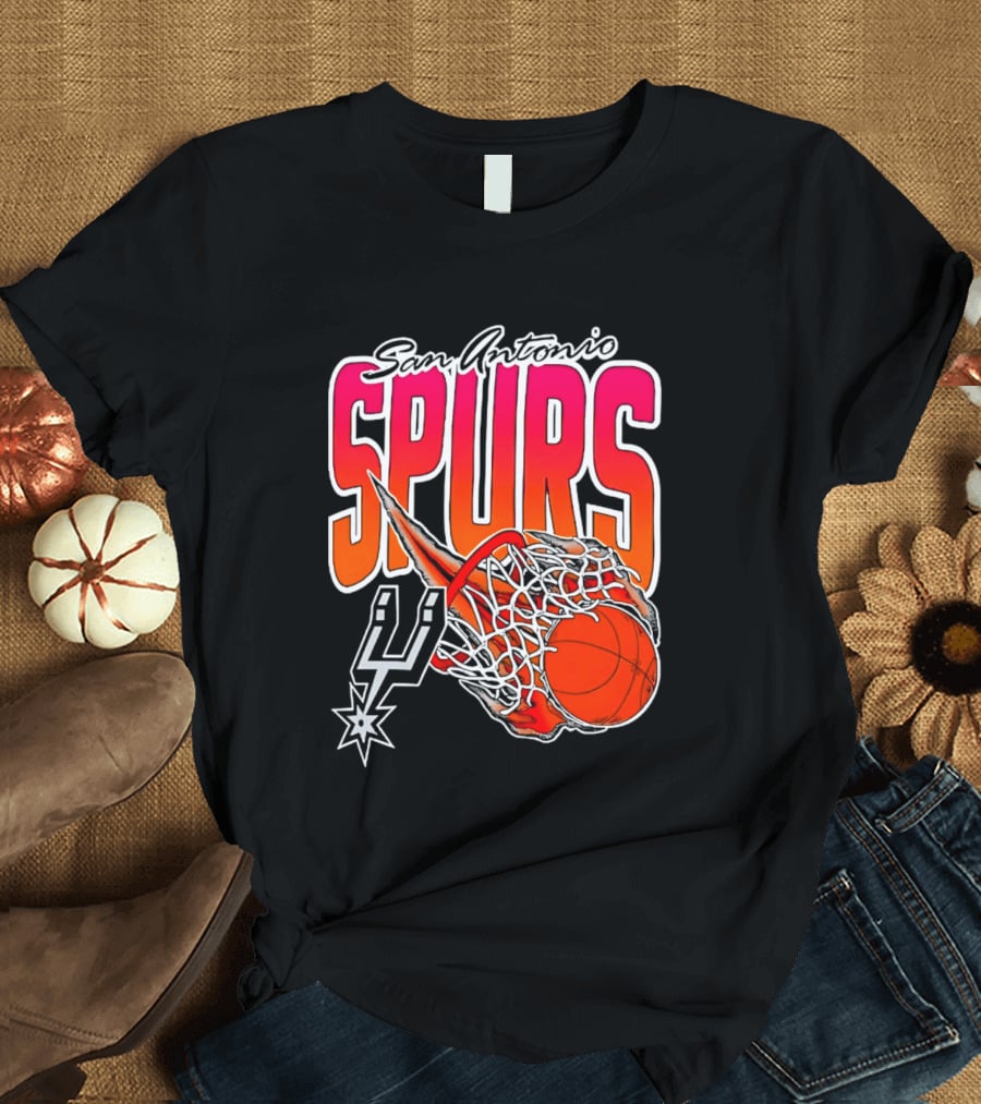 San Antonio Spurs Basketball 2026 Fireball Net T-Shirt