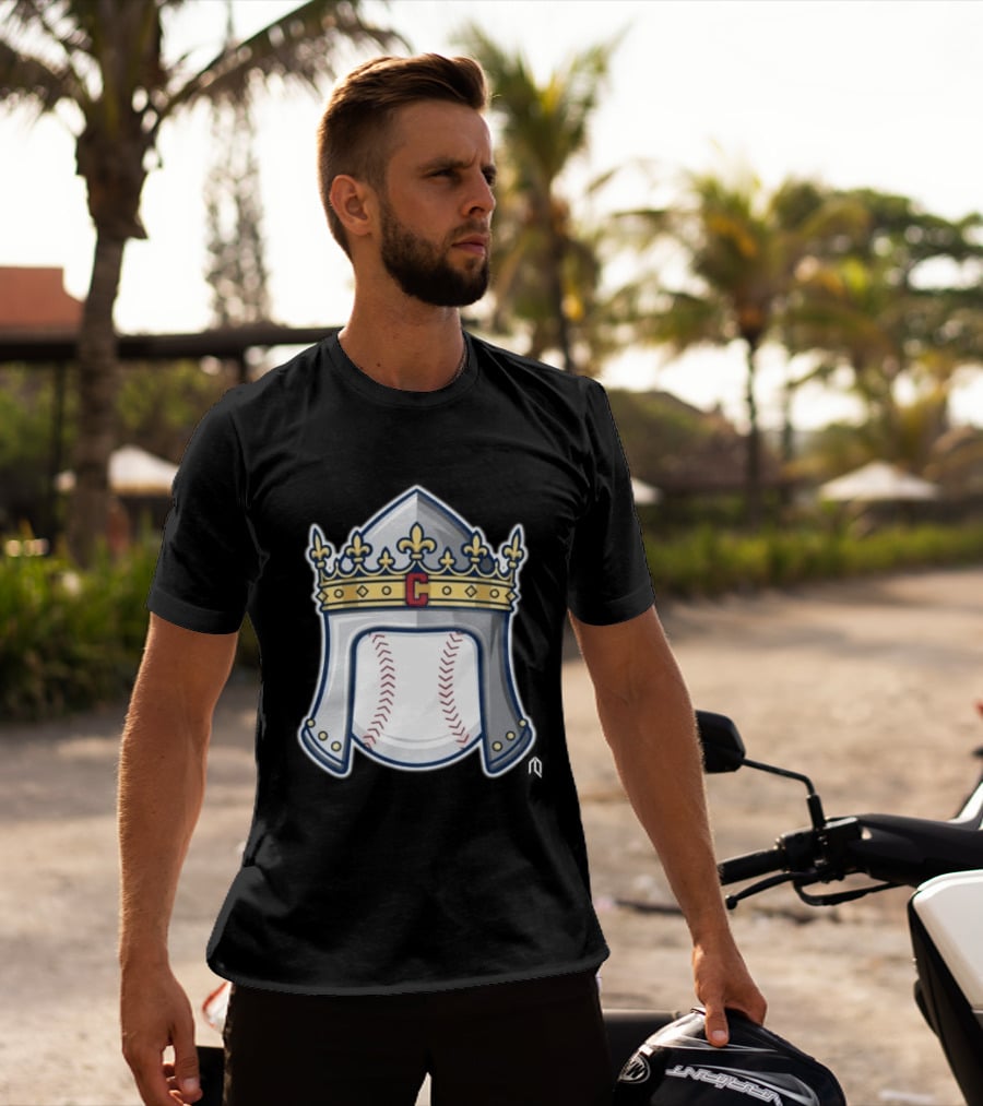 Cleveland Guardians Baseball Knight Helmet Crest T-Shirt