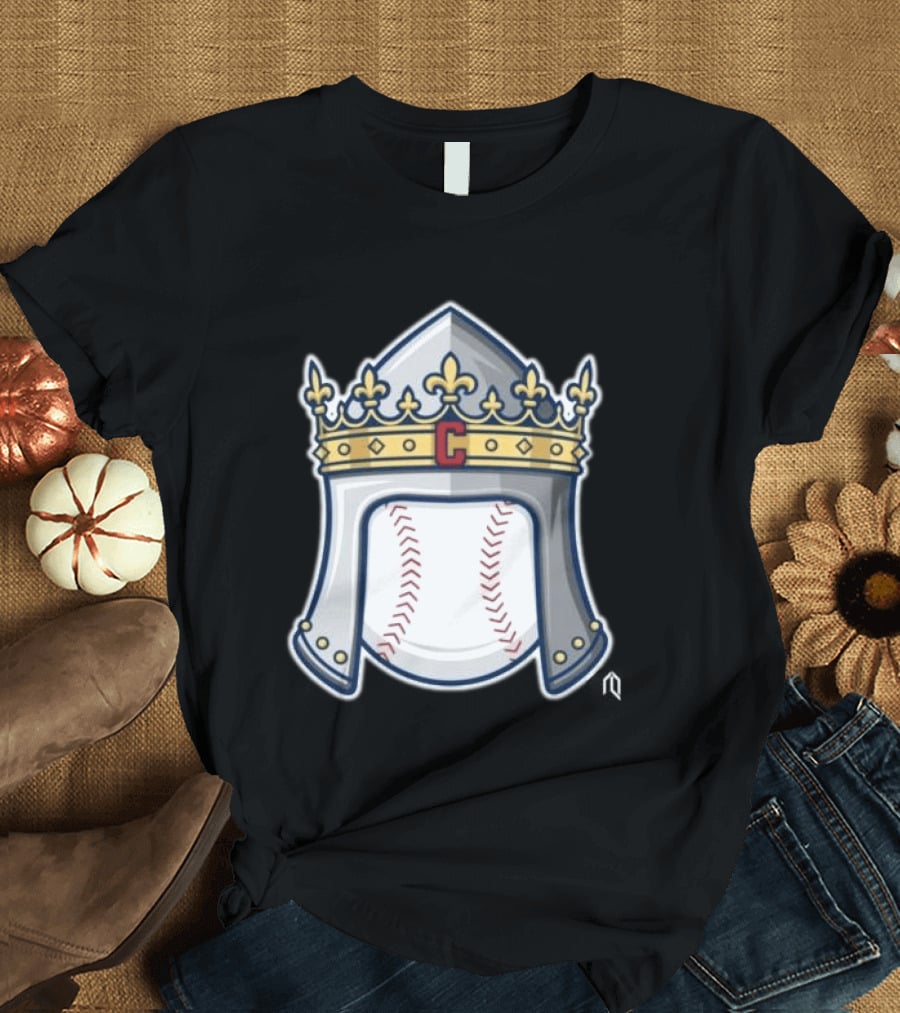 Cleveland Guardians Baseball Knight Helmet Crest T-Shirt