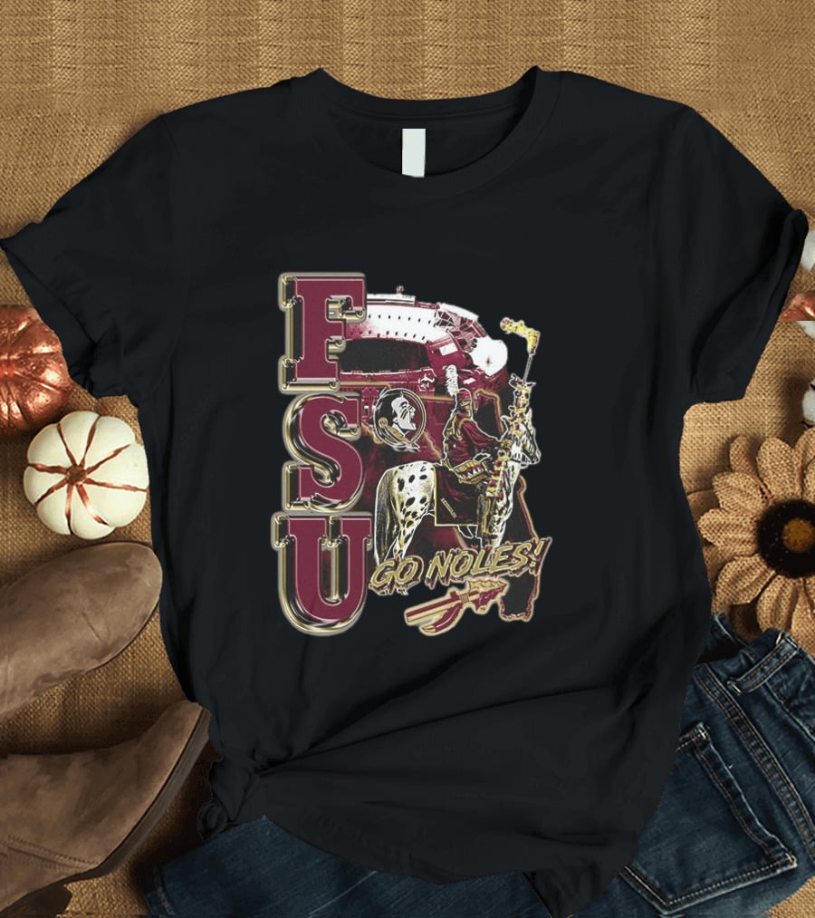 FSU Seminoles Go Noles Osceola And Renegade Stadium Spirit T-Shirt