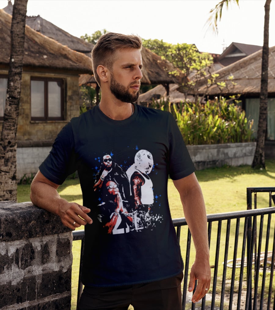 Gunna One Of Wun Globe Stars Red White Blue T-Shirt