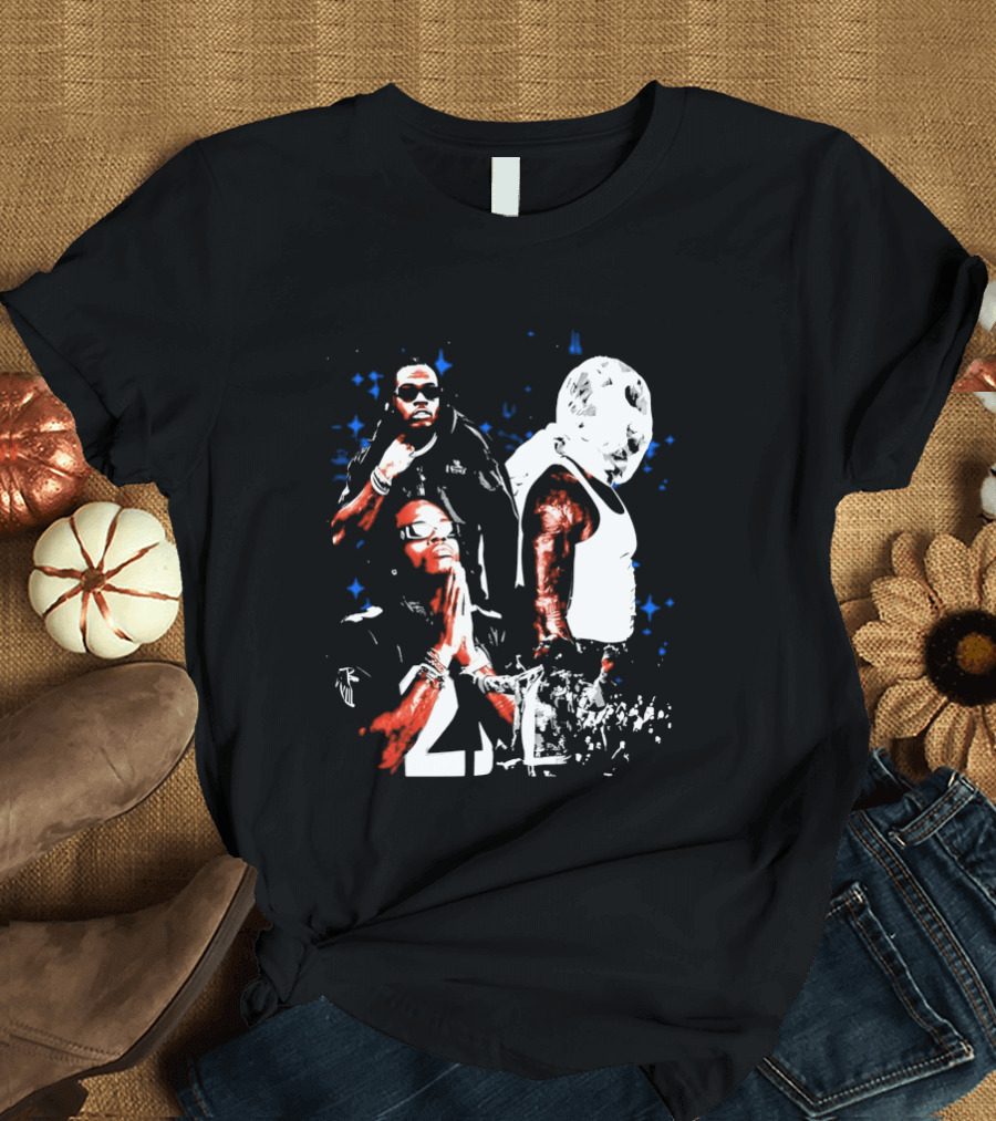 Gunna One Of Wun Globe Stars Red White Blue T-Shirt