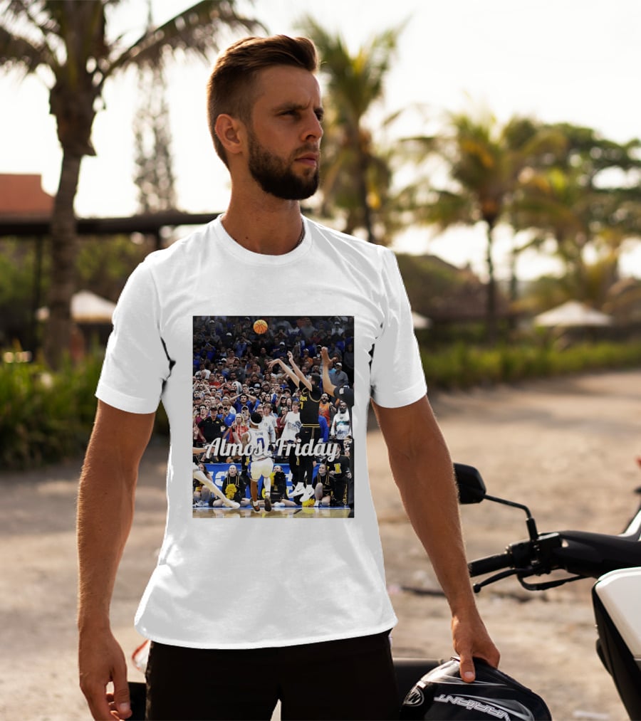 Almost Friday Iowa Basketball March Madness 2026 Jump Shot Crowd T-Shirt