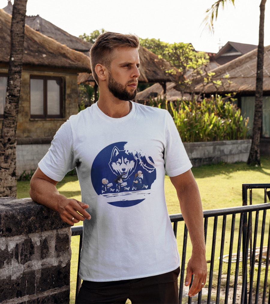 Uconn Huskies Meets Dragon Ball Characters Fusion T-Shirt