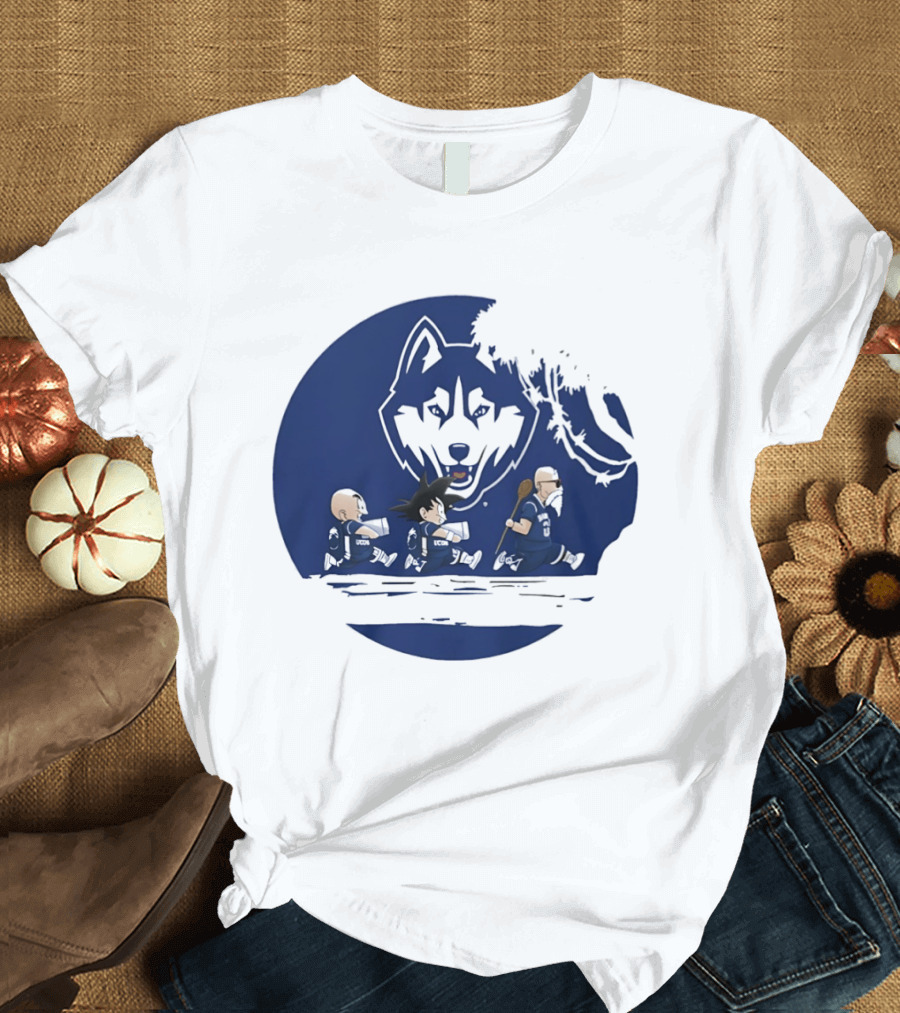 Uconn Huskies Meets Dragon Ball Characters Fusion T-Shirt