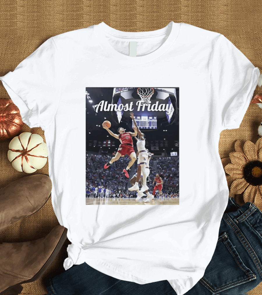 St John's Vs Kansas NCAA Basketball Almost Friday Action T-Shirt