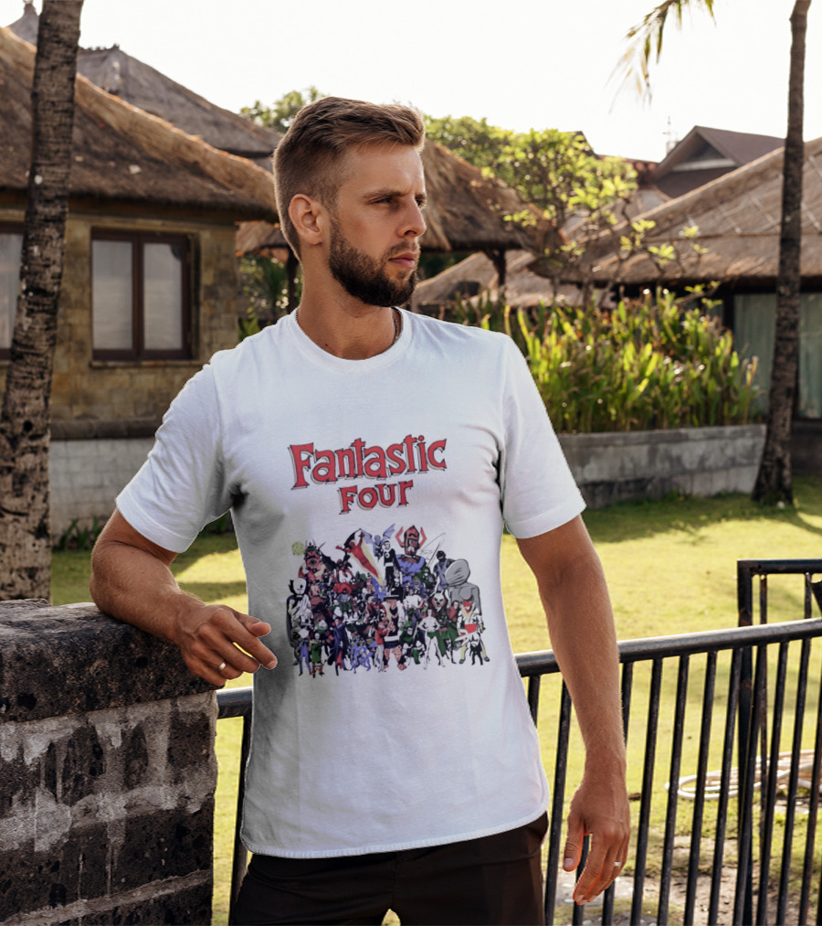Fantastic Four Comic Characters Assembly T-Shirt