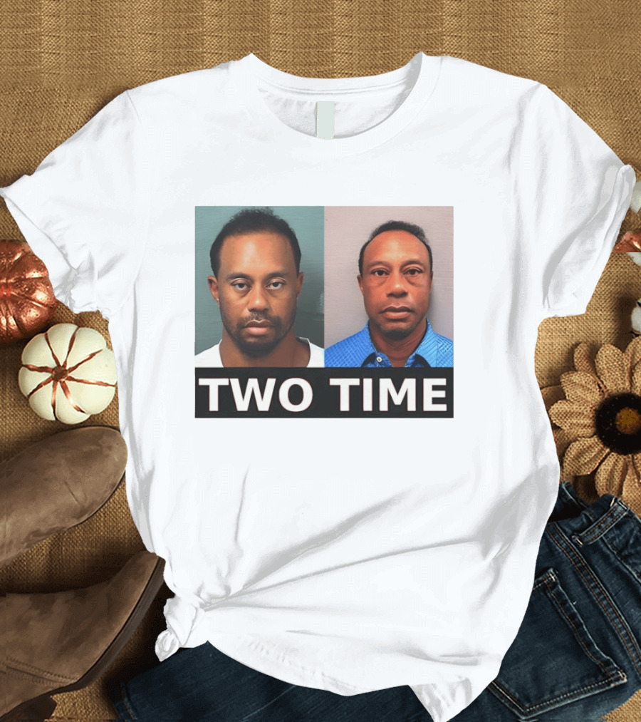 Tiger Woods Shot Two Time Meme Image T-Shirt