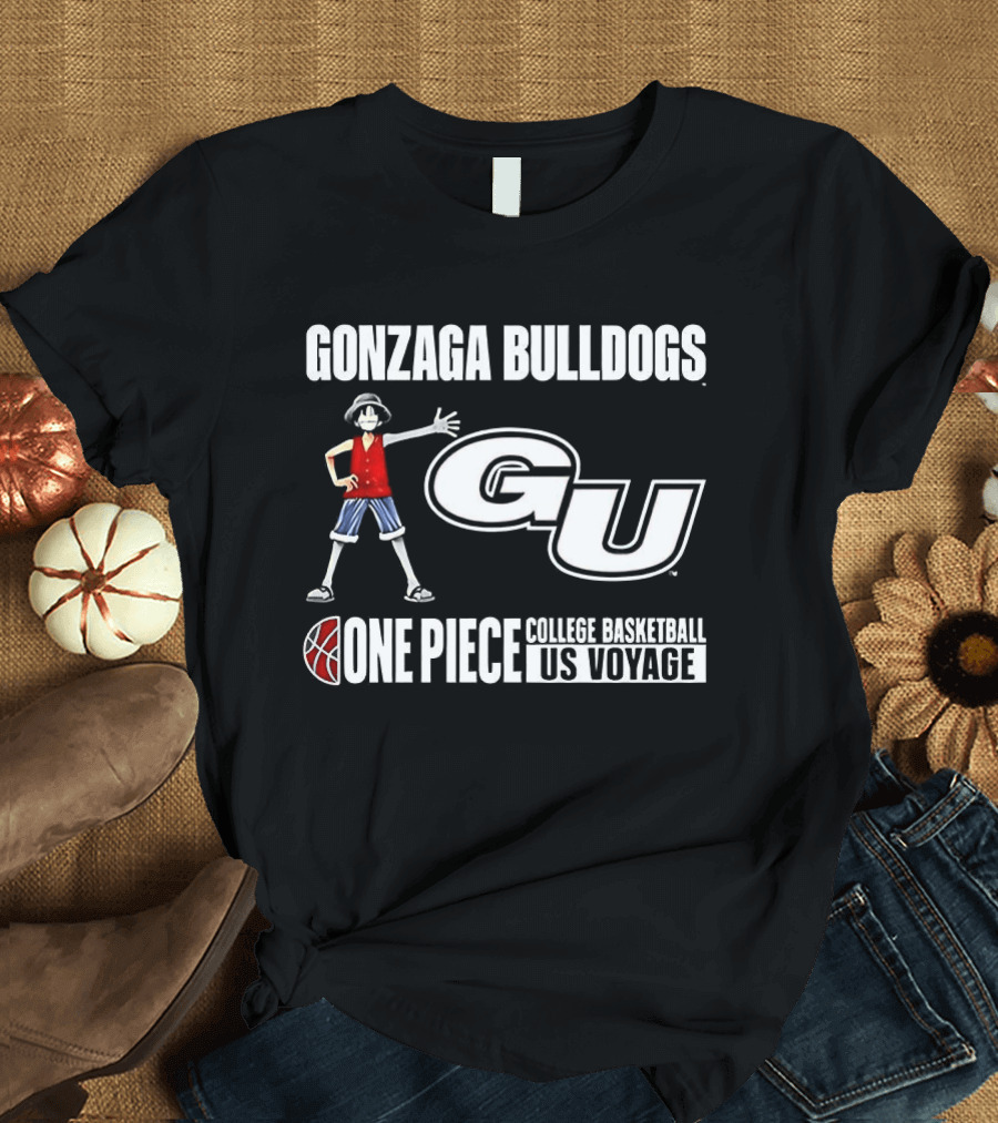 Gonzaga Bulldogs GU One Piece Luffy College Basketball US Voyage T-Shirt