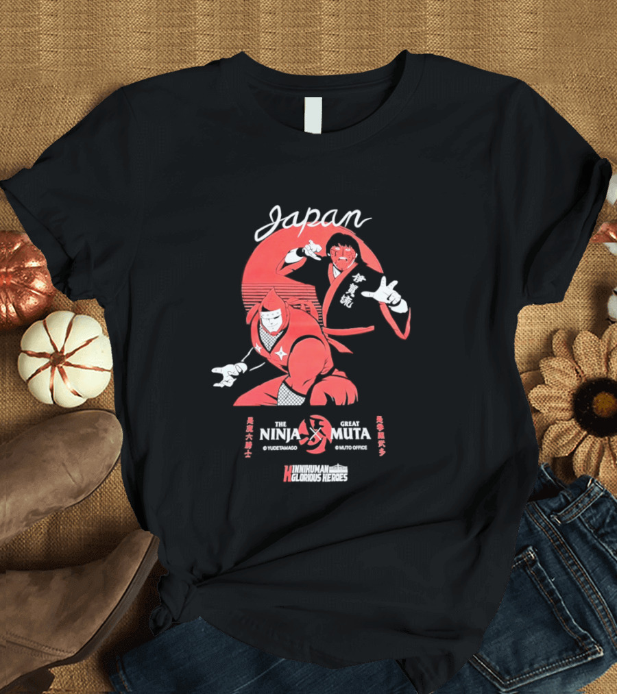 Japan Ninja X Great Muta WrestleWarriors Collaboration T-Shirt