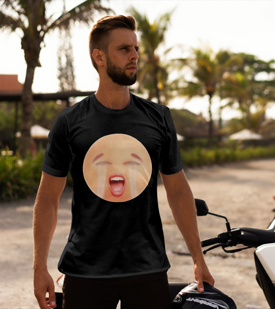 Cursed Crying Emoji Meme Face Hilarious Expression T-Shirt