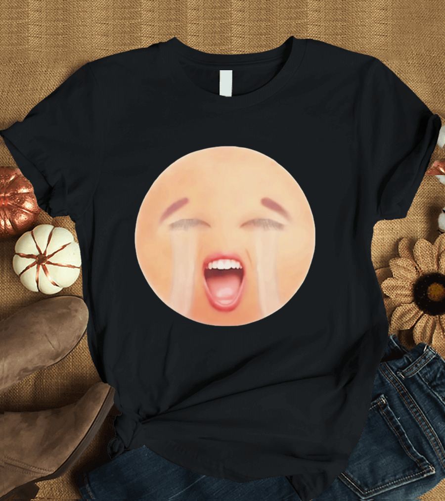 Cursed Crying Emoji Meme Face Hilarious Expression T-Shirt