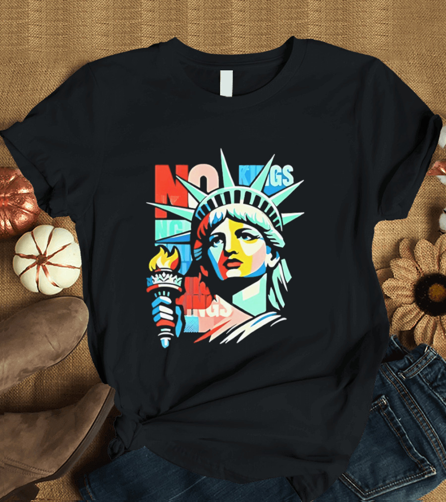 No Kings Liberty Equality Protest T-Shirt