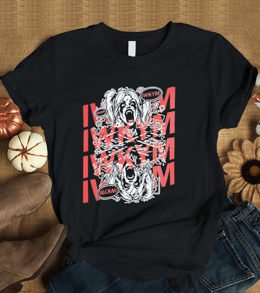 Samantha Iwkym Red Text Scream Reflection T-Shirt