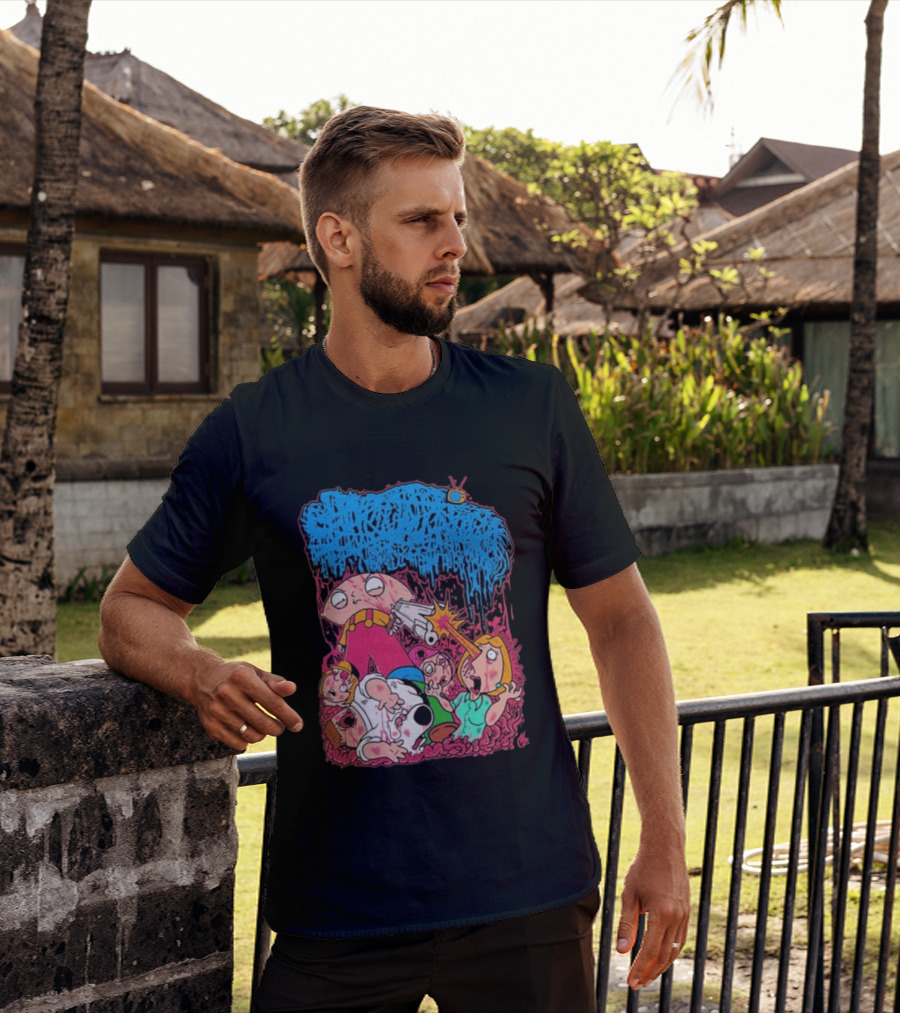 Sanguisugabogg Family Bogg Parody Stewie Cartoon Underground Horror Scene T-Shirt