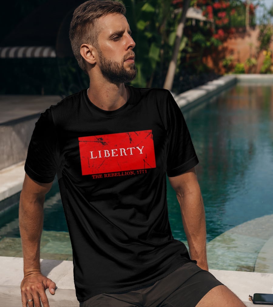 Liberty The Rebellion 1771 Red Distressed Look T-Shirt