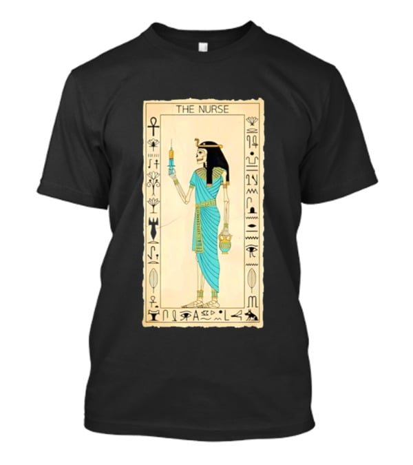 The Nurse Egyptian Skeleton Tarot Card Medical Goth T-Shirt
