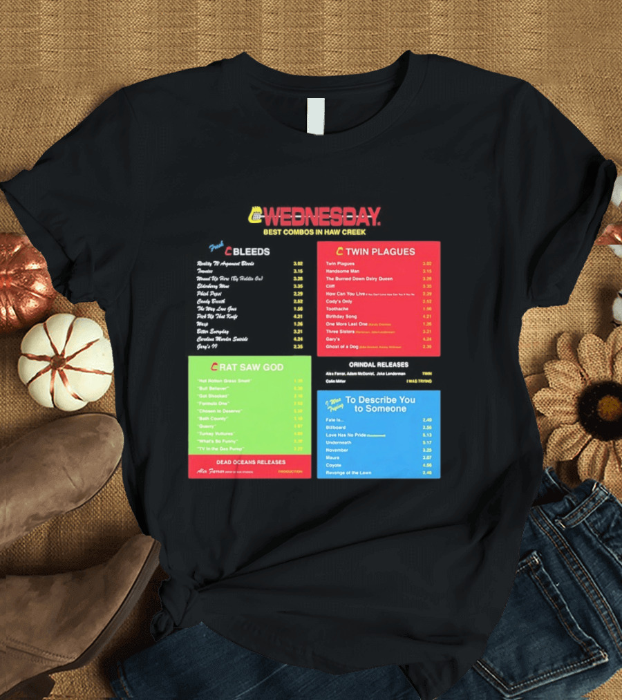 Wednesday Best Combos In Haw Creek Twin Plagues Rat Saw God Release T-Shirt
