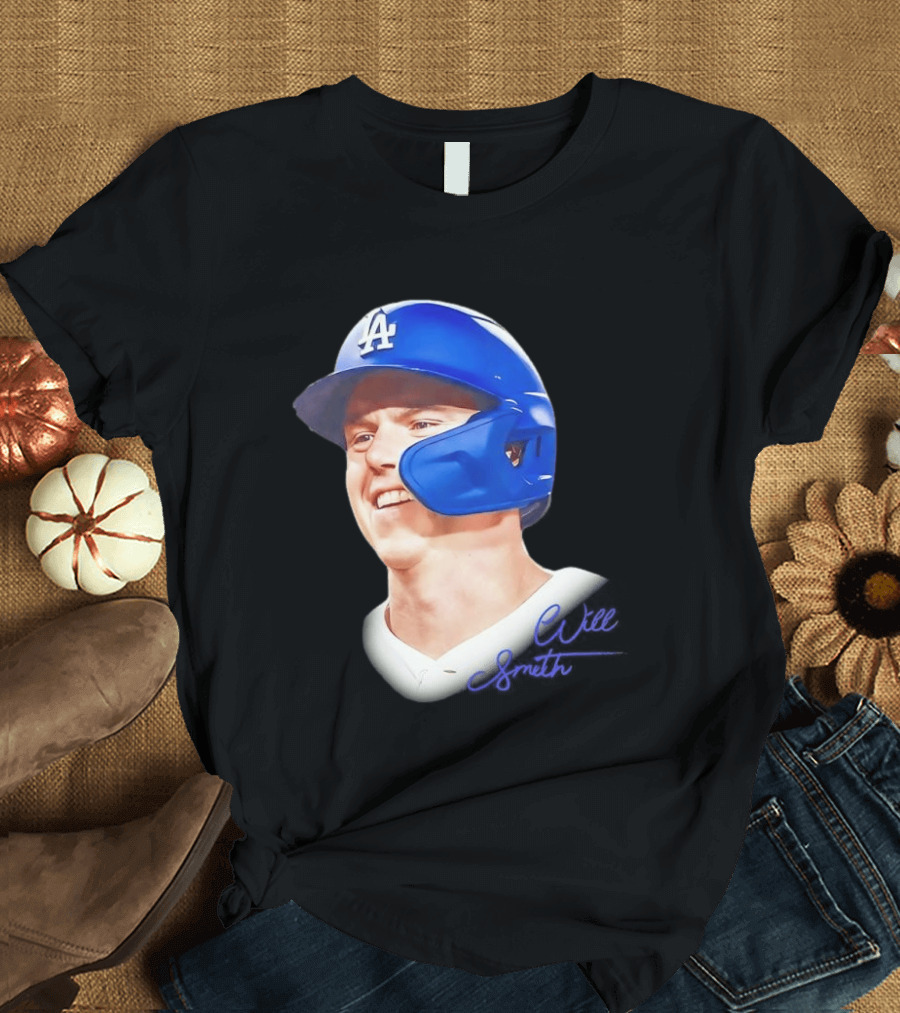 Los Angeles Dodgers MLB 2026 Big Face Will Smith Signature T-Shirt