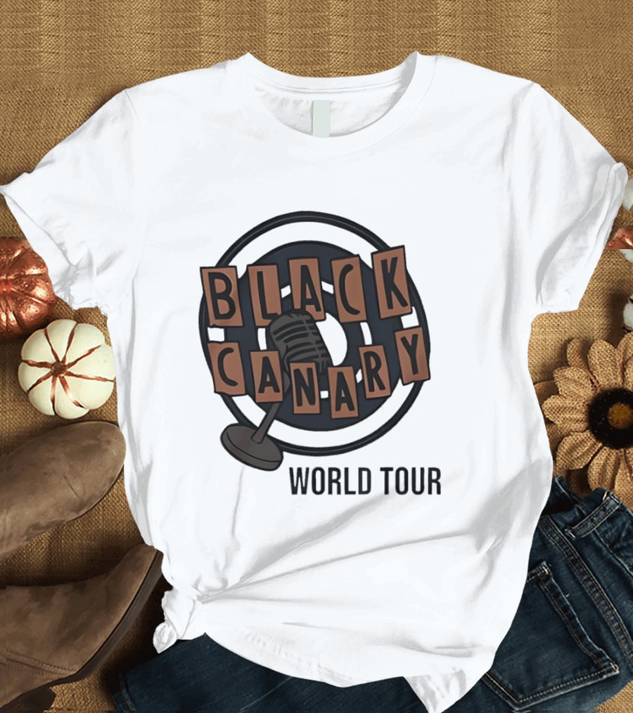Black Canary Microphone Icon World Tour T-Shirt