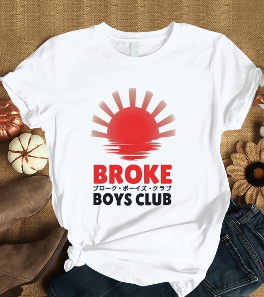 Broke Boys Club Rising Sun Graphic Red And Black T-Shirt