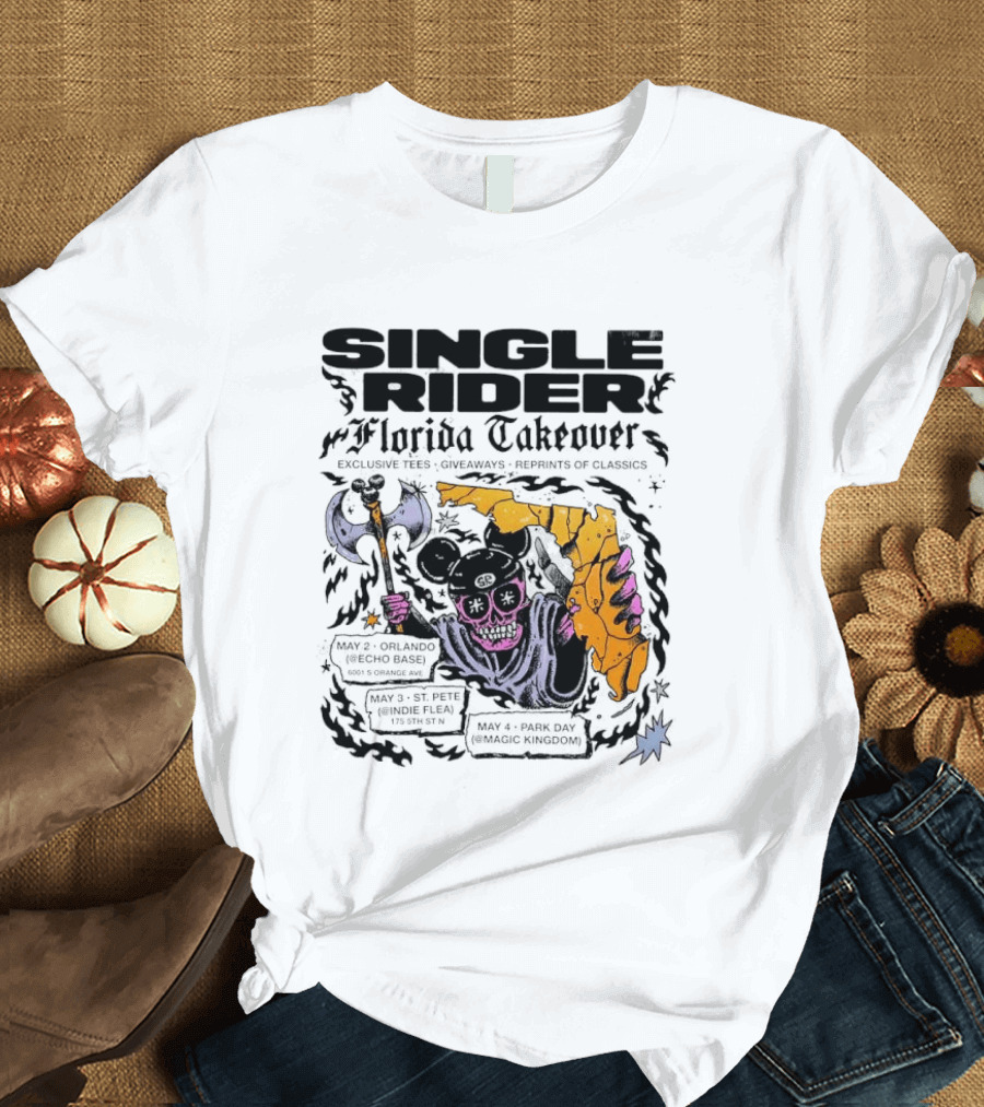 SINGLE RIDER Florida Takeover Exclusive Collectible Limited Edition T-Shirt