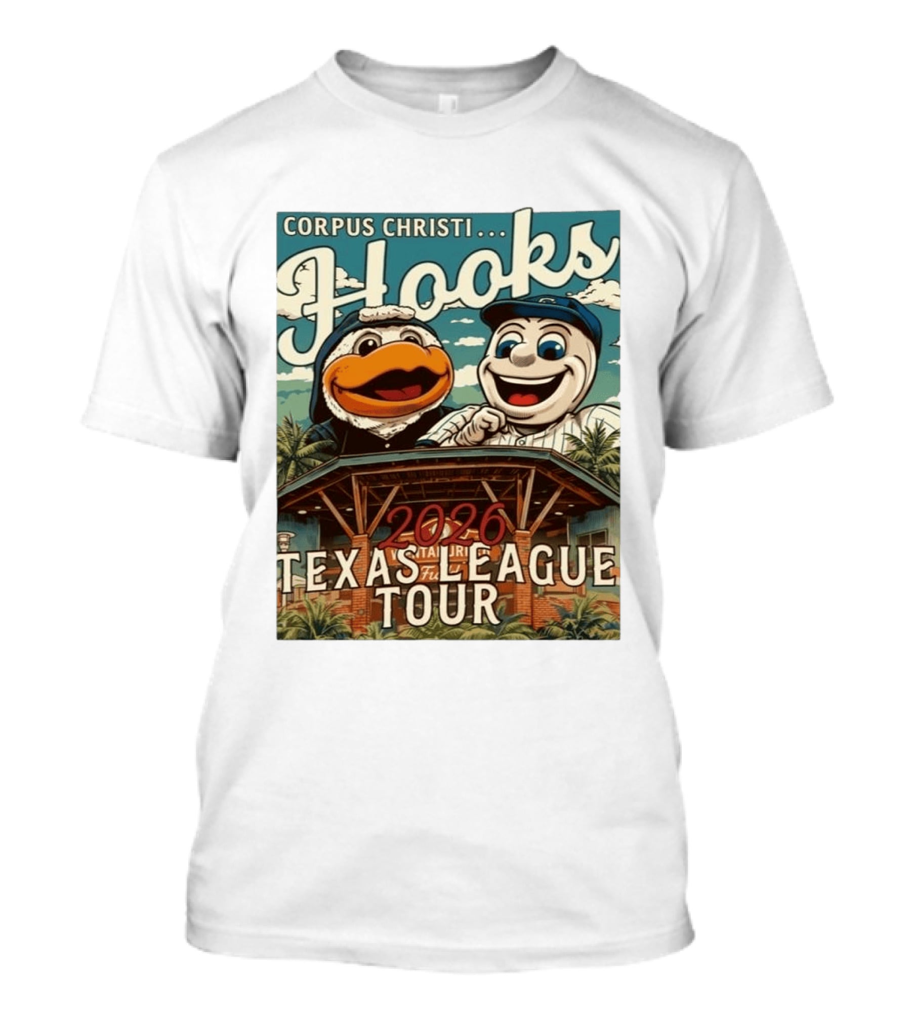 Corpus Christi Hooks 2026 Texas League Tour Stadium Fun T-Shirt