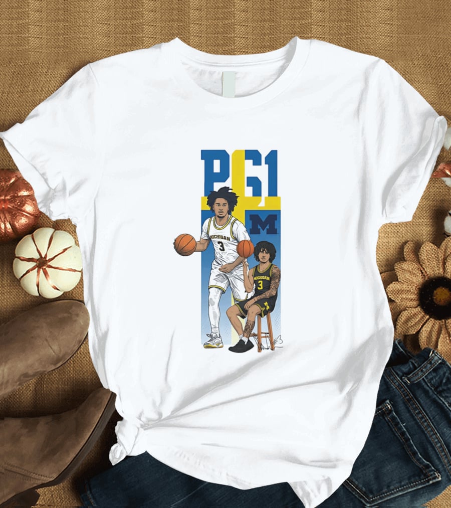 PG1 Elliot Cadeau Michigan Wolverines Basketball M T-Shirt