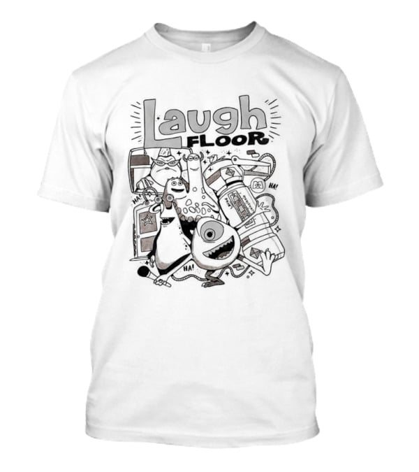 Monsters Inc Laugh Floor Doodle Mike Sulley Pixar Animation Characters T-Shirt