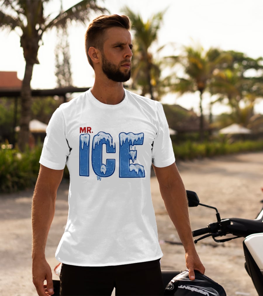 Mr ICE Snow Cover Icy Letters Frosty Winter T-Shirt