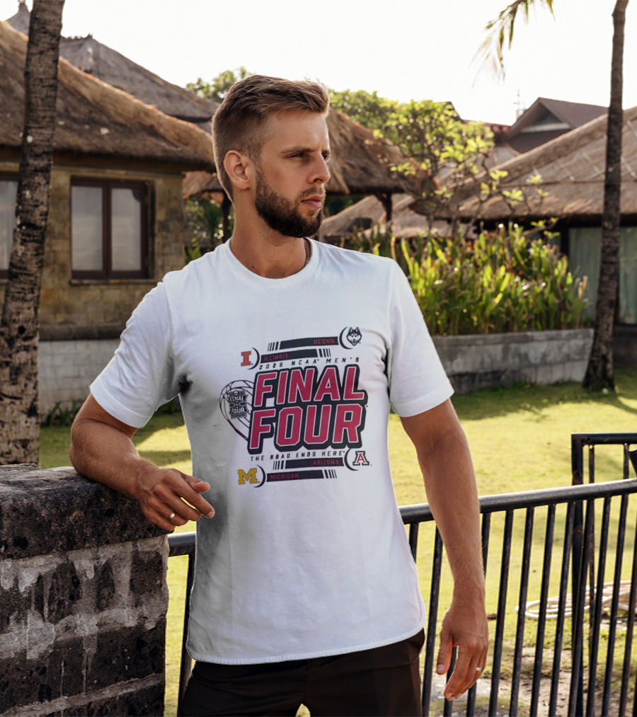 2026 NCAA Men's Basketball Final Four Illinois UConn Michigan Arizona March Madness T-Shirt